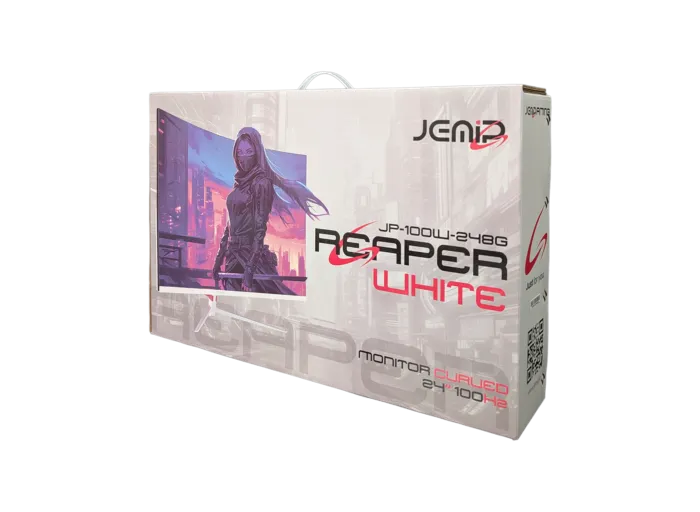 MONITOR JEMIP 24" GAMING CURVO REAPER BLANCO - Image 7