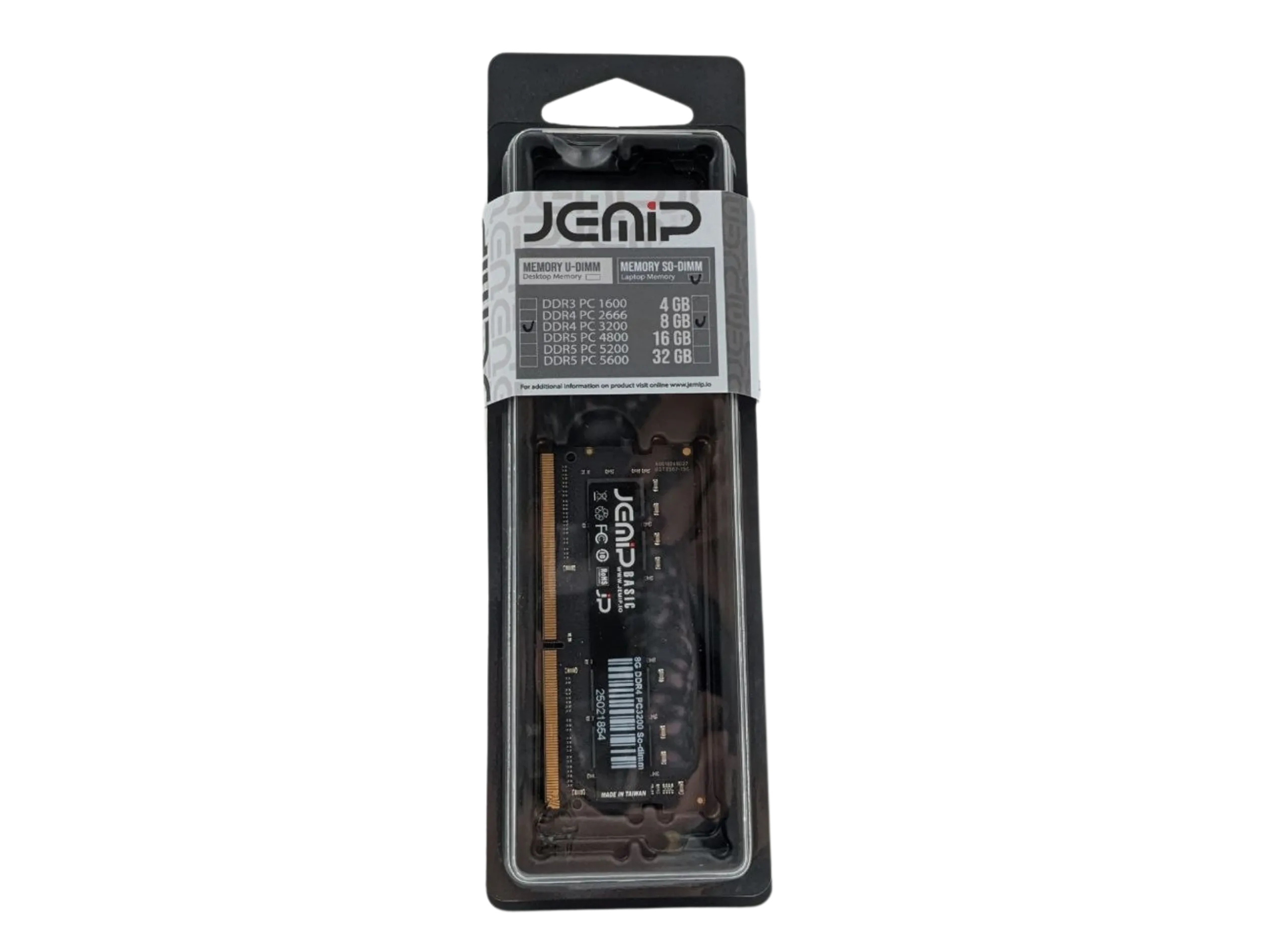 101080 MEMORIA RAM JEMIP BASIC 8GB DDR4 3200MHZ SODIMM - Image 1