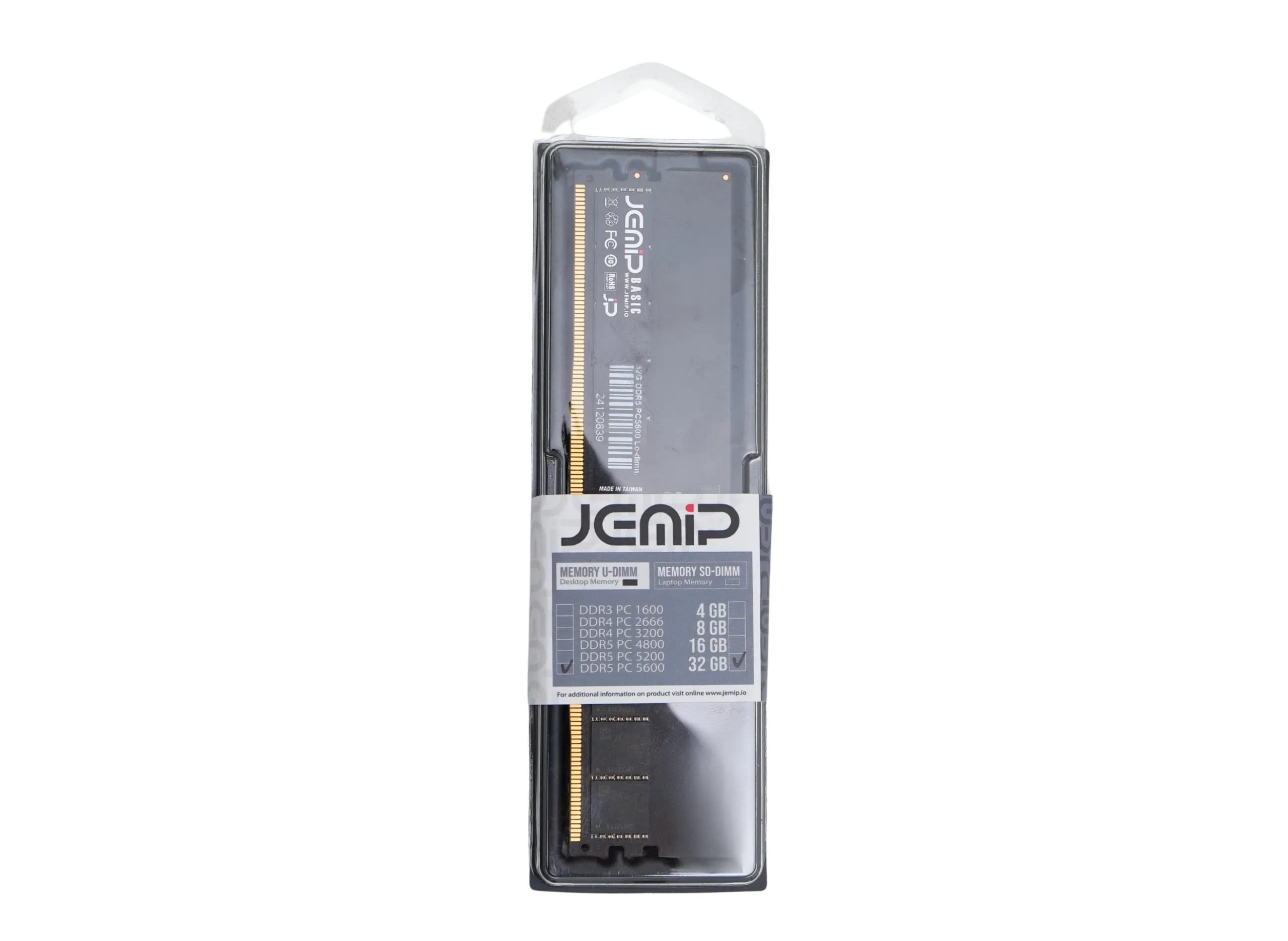 101807 MEMORIA RAM JEMIP BASIC 32GB DDR5 5600MHZ UDIMM - Image 1
