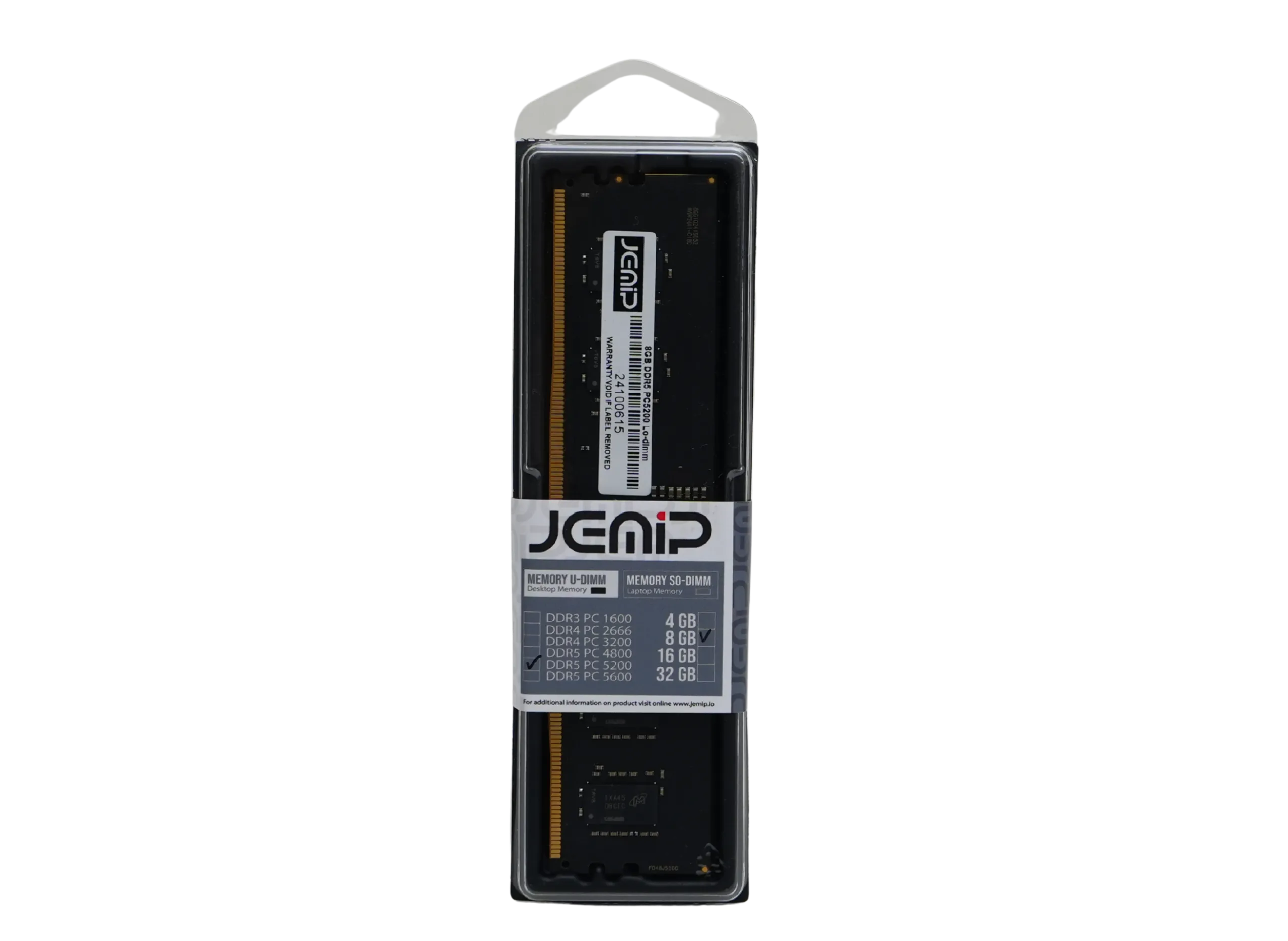 102488 MEMORIA RAM JEMIP BASIC 8GB DDR5 5200MHZ UDIMM - Image 1