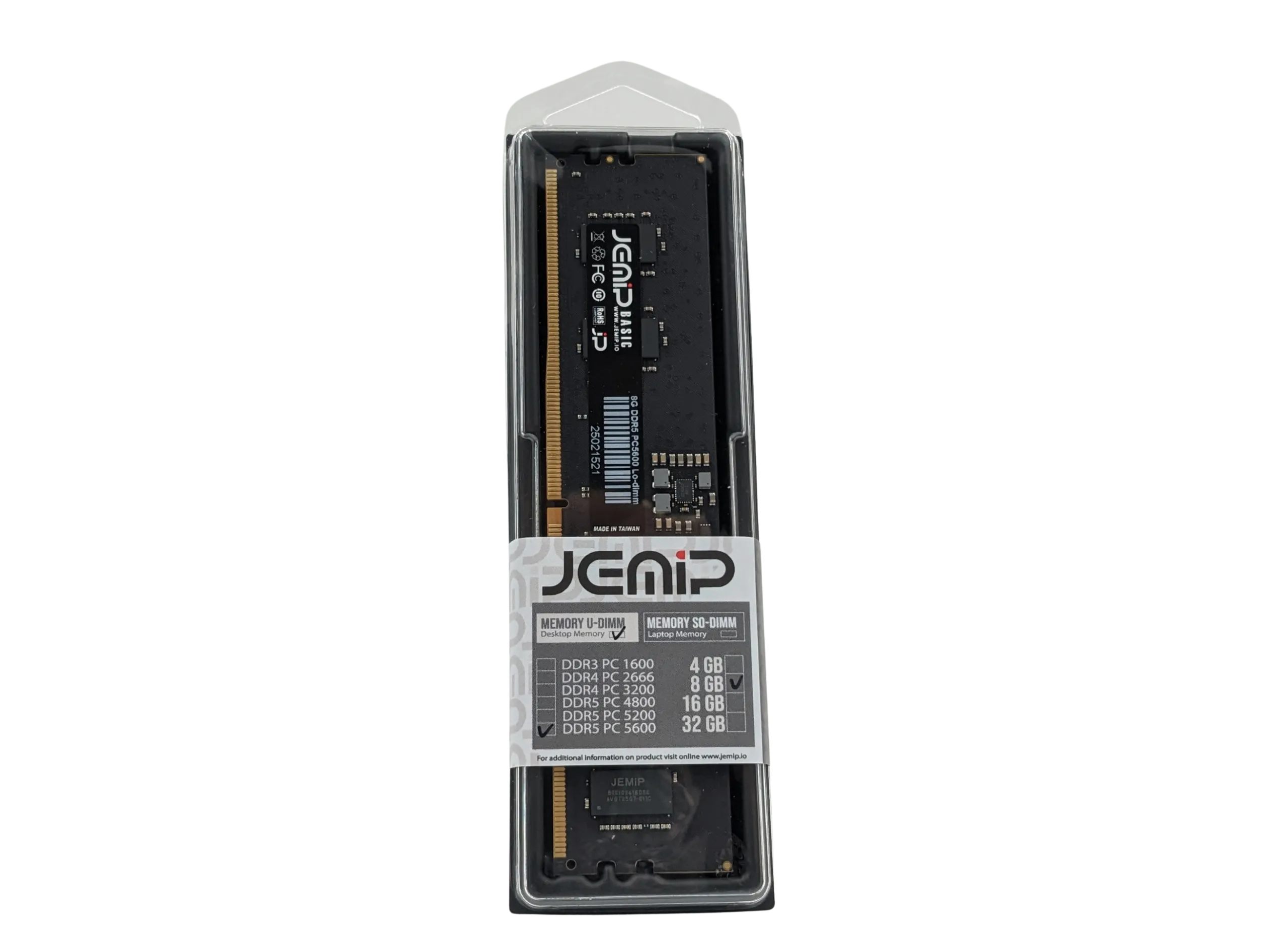 102489 MEMORIA RAM JEMIP BASIC 8GB DDR5 5600MHZ UDIMM - Image 1