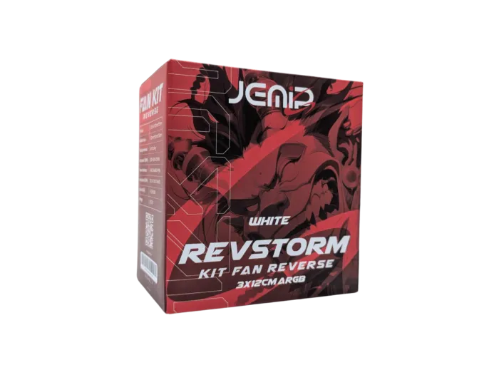 VENTILADOR REVSTORM KIT FAN REVERSE ARGB BLANCO JEMIP GAMING – 3x12CM - Image 2