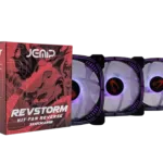 VENTILADOR REVSTORM KIT FAN REVERSE ARGB NEGRO JEMIP GAMING – 3x12CM