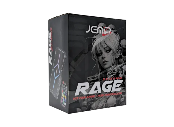 VENTILADOR JEMIP RAGE KIT 3 EN 1+HUB+CONTROL REMOTO 3x12CM - Image 2