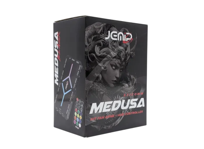 VENTILADOR JEMIP MEDUSA KIT 3 EN 1+ HUB+CONTROL REMOTO 3X12CM - Image 3
