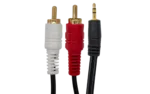 CABLE JEMIP OFFICE - DE AUDIO 3.5MM PLUS A 2 RCA MACHO 1.5MT