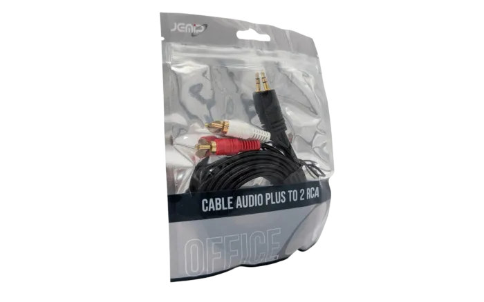 CABLE JEMIP OFFICE - DE AUDIO 3.5MM PLUS A 2 RCA MACHO 1.5MT - Image 2