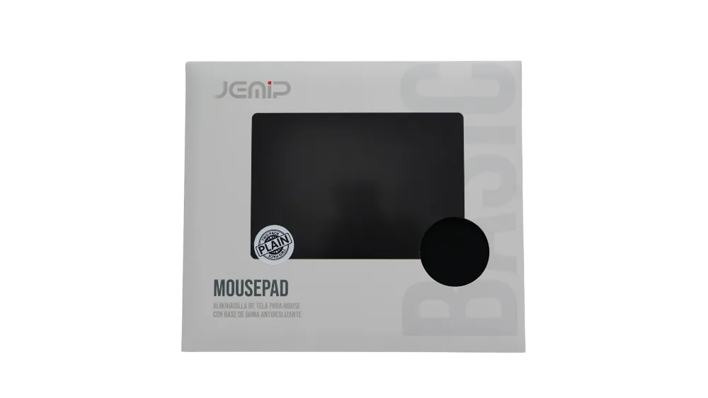 JQF05380-removebg.png MOUSE PAD JEMIP BASIC - 2 PACK PLAIN NEGRO - Image 1
