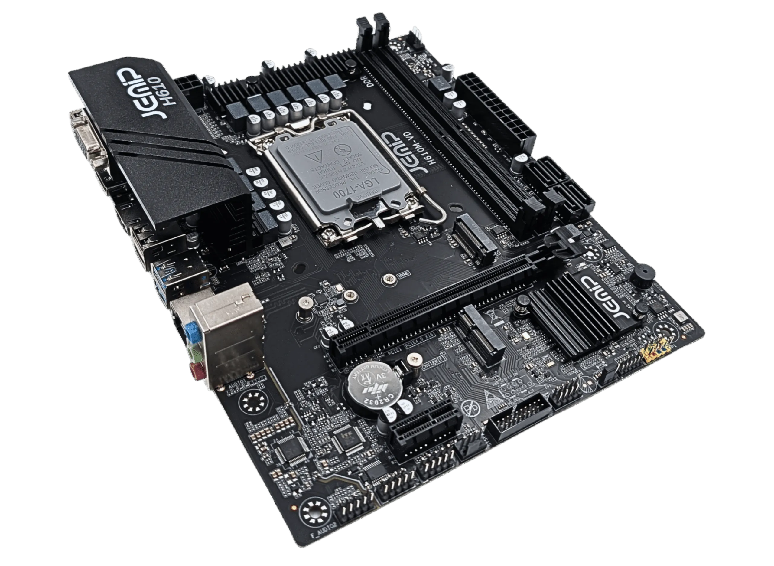 104491 (2) TARJETA MADRE JEMIP HERO H610M - Image 1