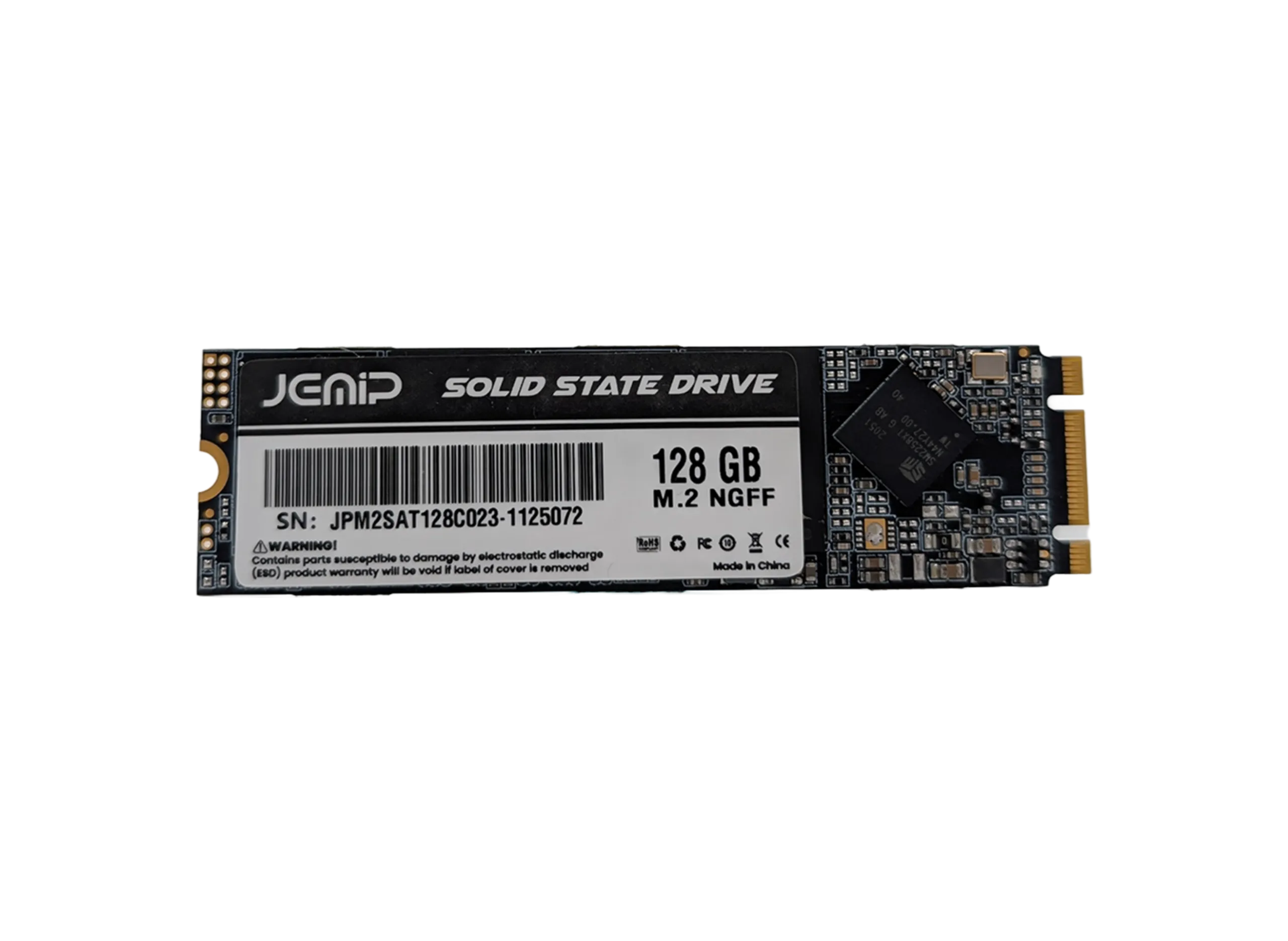 105136 SSD JEMIP BASIC 128GB NVMe M.2 2280 SATA 3 - Image 1